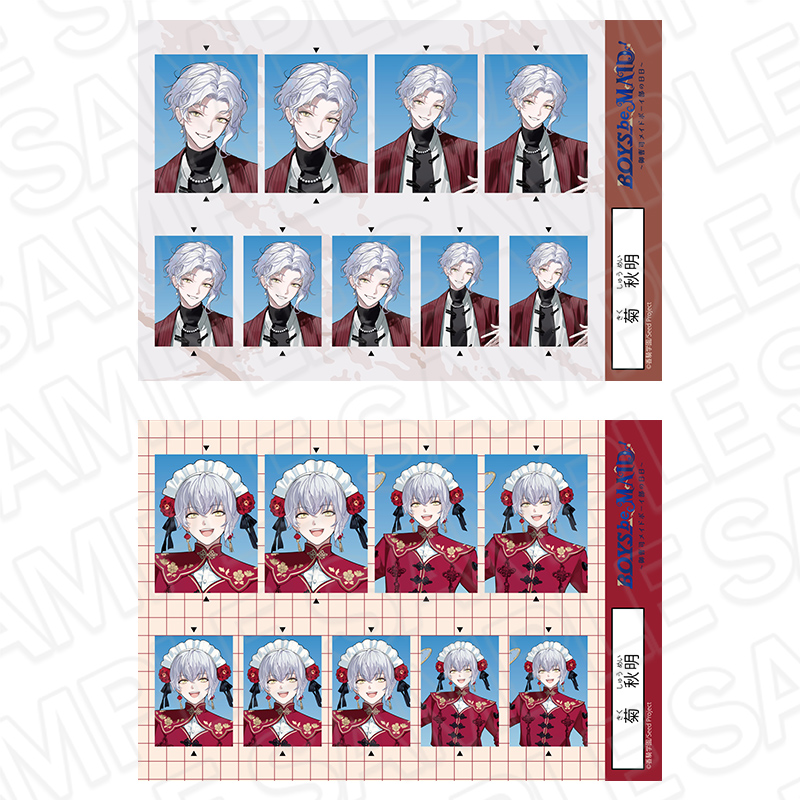 証明写真風ステッカーセット　菊　秋明　Ｅｖｅｒｙｄａｙ　Ｃｌｏｔｈｅｓ　ＡＷ　ｖｅｒ．