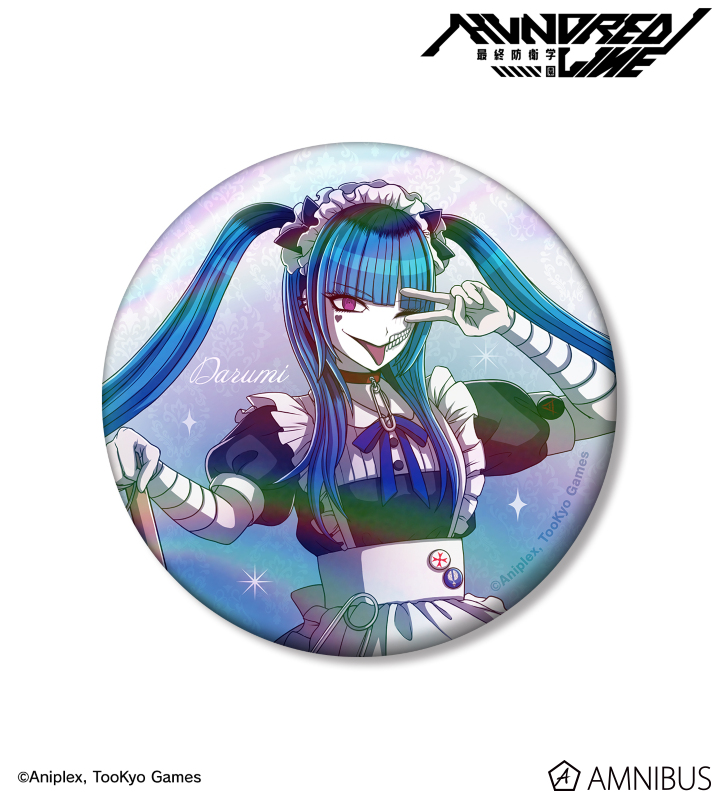 HUNDRED LINE -最終防衛学園-描き下ろし 飴宮怠美 メイドver. 75mmオーロラ缶バッジ