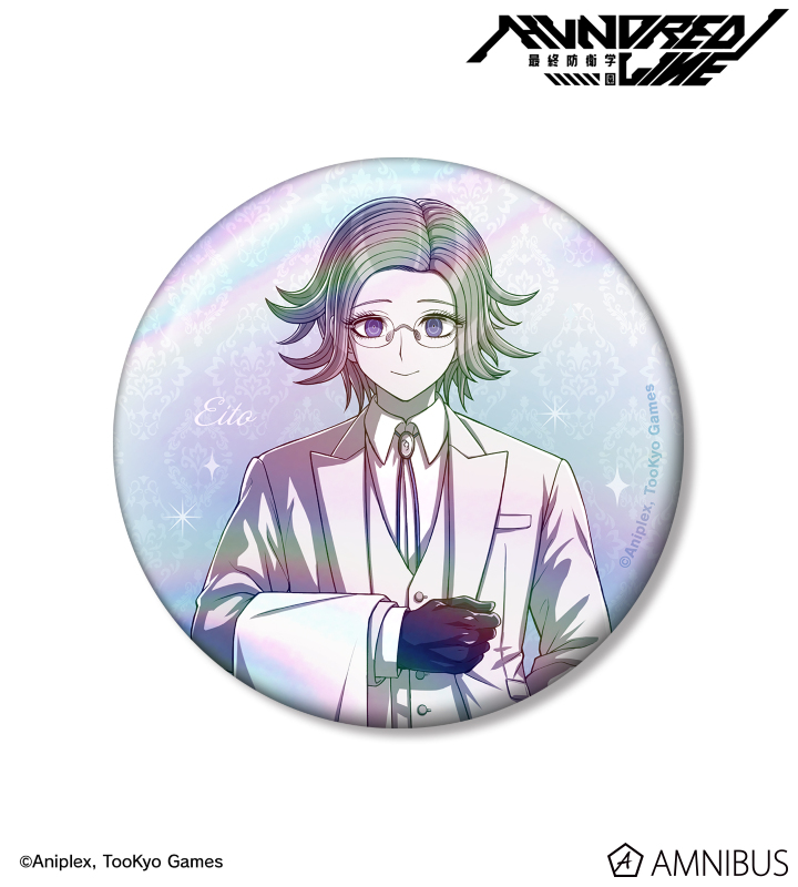 HUNDRED LINE -最終防衛学園-描き下ろし 蒼月衛人 執事ver. 75mmオーロラ缶バッジ