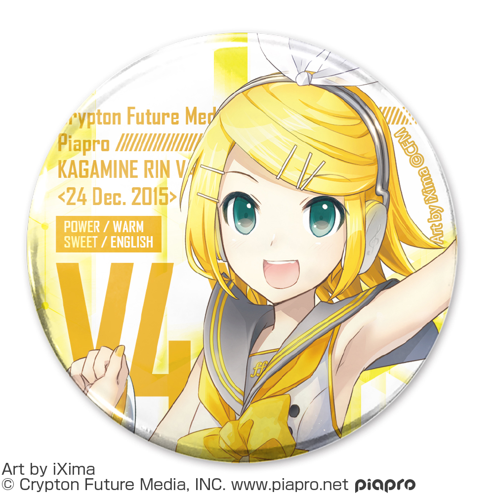 鏡音リン　V4X　65mm缶バッジ