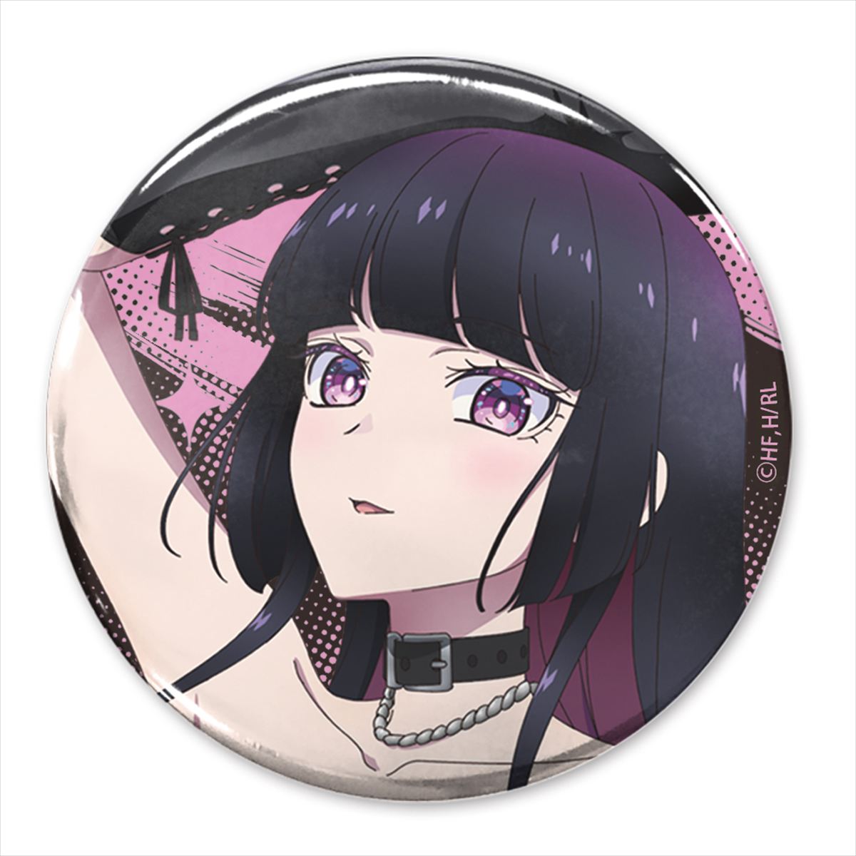 ロックは淑女の嗜みでして描き下ろし　黒鉄音羽　６５ｍｍ缶バッジ　ボンテージコスチュームＶｅｒ．