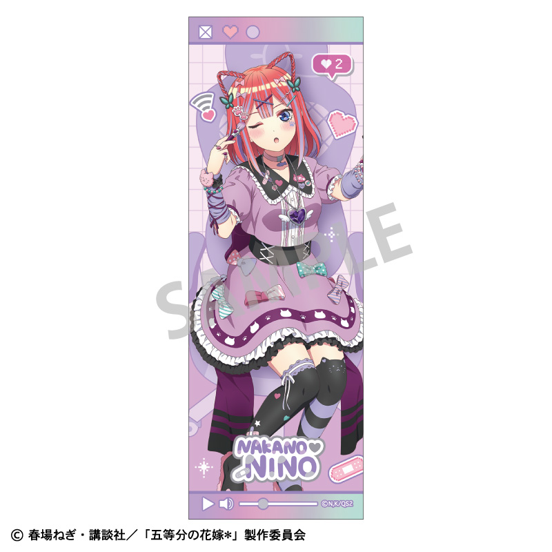 五等分の花嫁＊　ロングスクエア缶バッジ 中野二乃／配信者なりきり