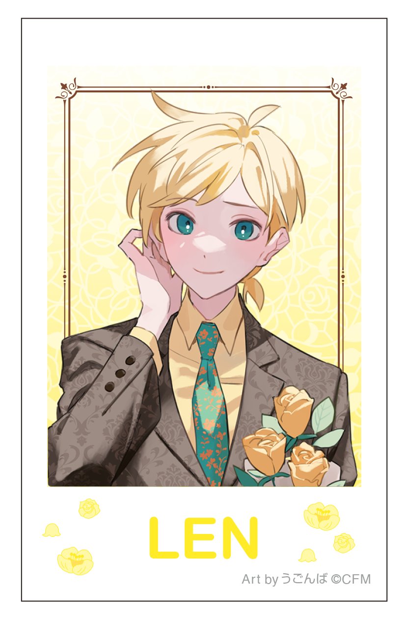 初音ミクシリーズ チェキプリント／鏡音レン　パーティードレス　Art by うごんば