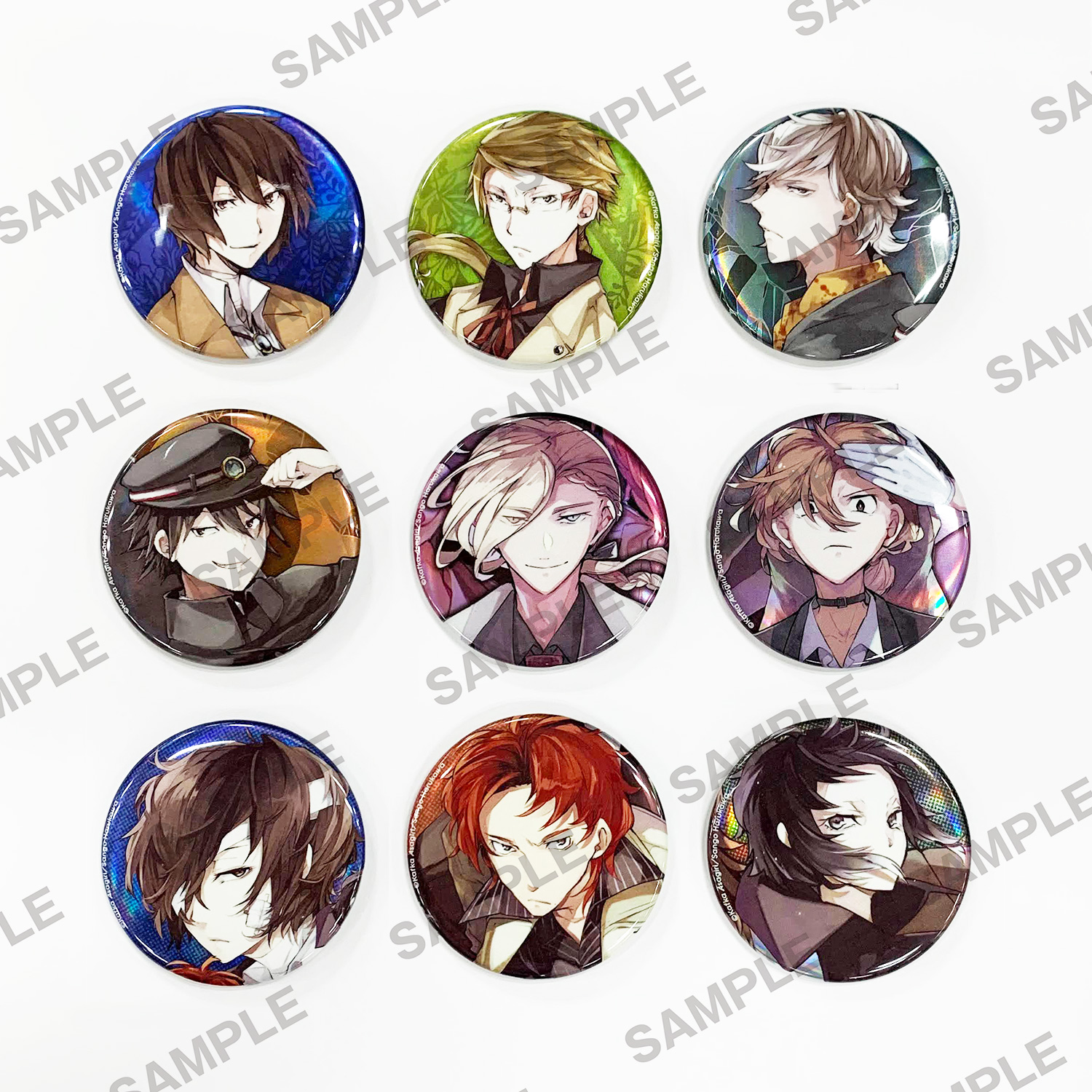 【復刻版】『文豪ストレイドッグス』トレーディングホログラム缶バッジ novels ver.