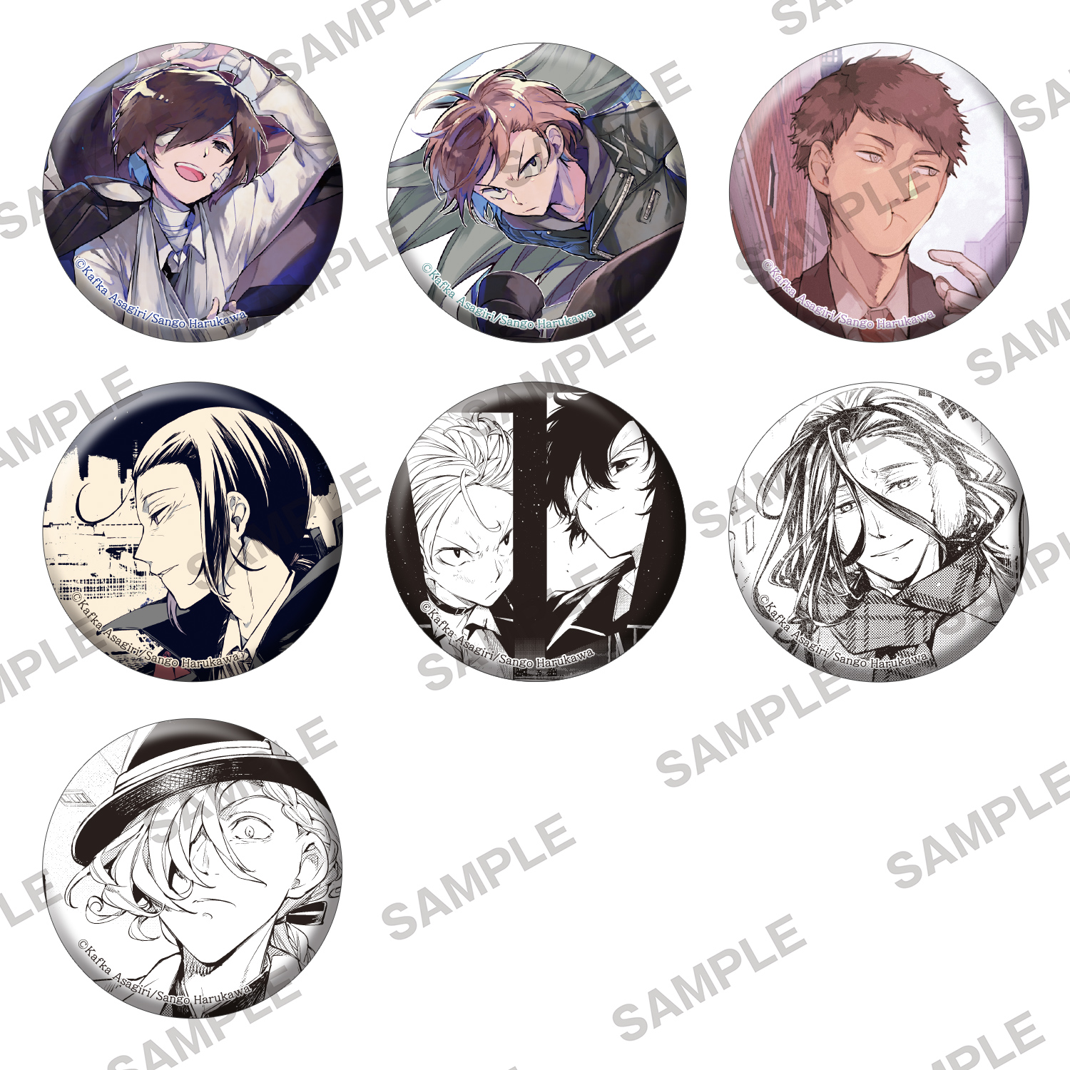 【復刻版】『文豪ストレイドッグス』トレーディングホログラム缶バッジ novels ver.2