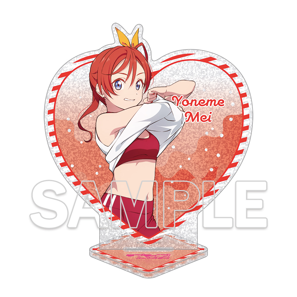 ハート型ラメ入りアクリルスタンド　米女メイ