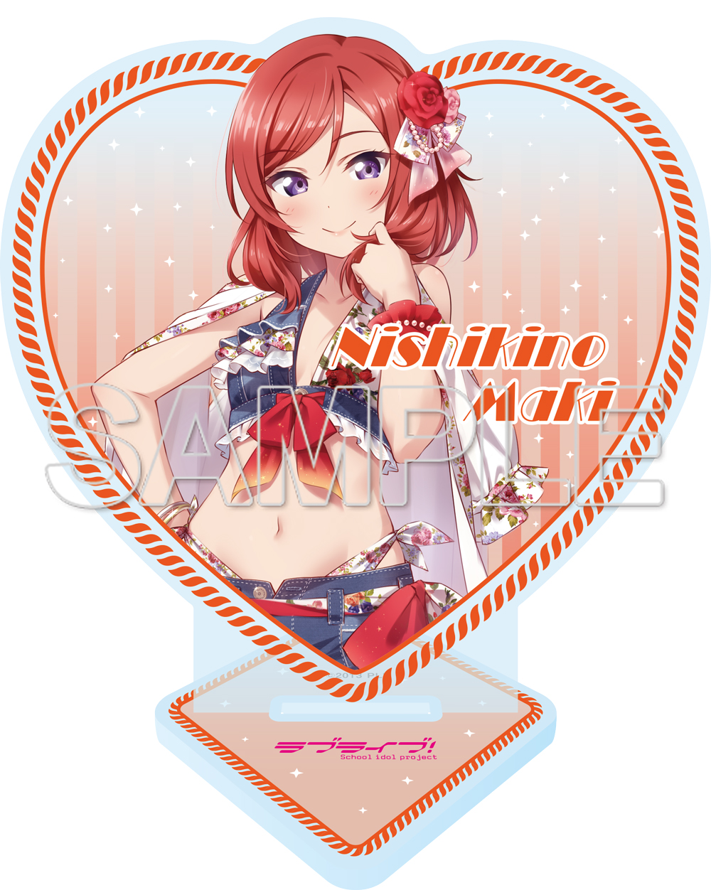 『ラブライブ！』ハート型ラメ入りアクリルスタンド　西木野真姫