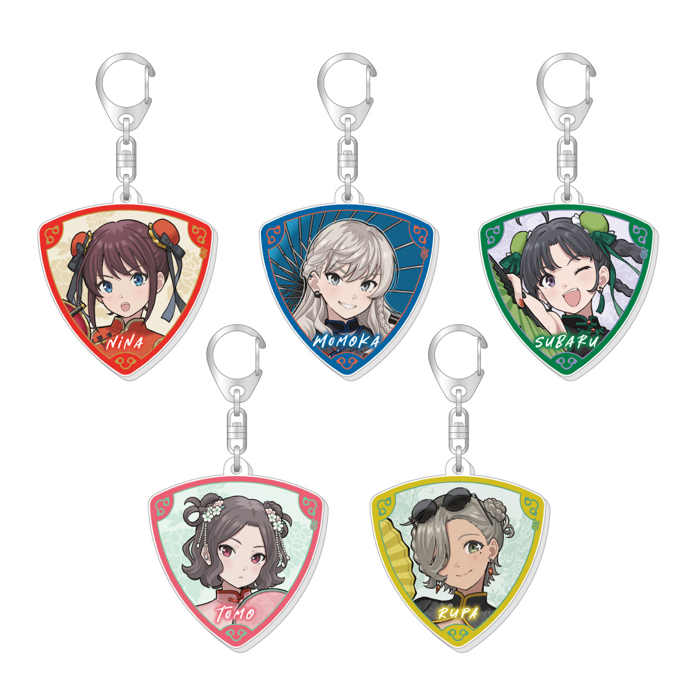 トレーディングピック型アクリルキーホルダー