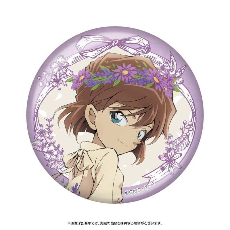 名探偵コナン ちょいデカホロ缶バッジ 花冠-flow in the wind-（灰原）