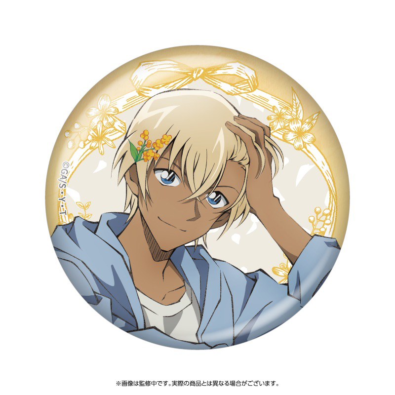 名探偵コナン ちょいデカホロ缶バッジ 花冠-flow in the wind-（キッド）