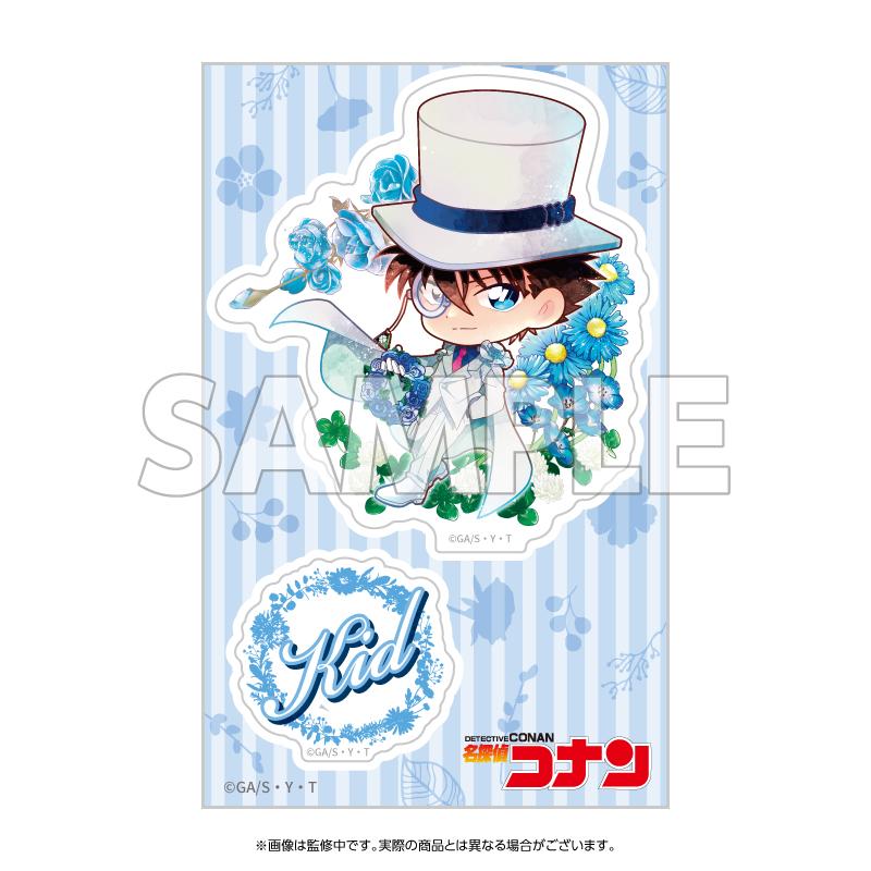 名探偵コナン　クリアステッカー　デフォルメ　花冠－ｆｌｏｗ　ｉｎ　ｔｈｅ　ｗｉｎｄ－（キッド）