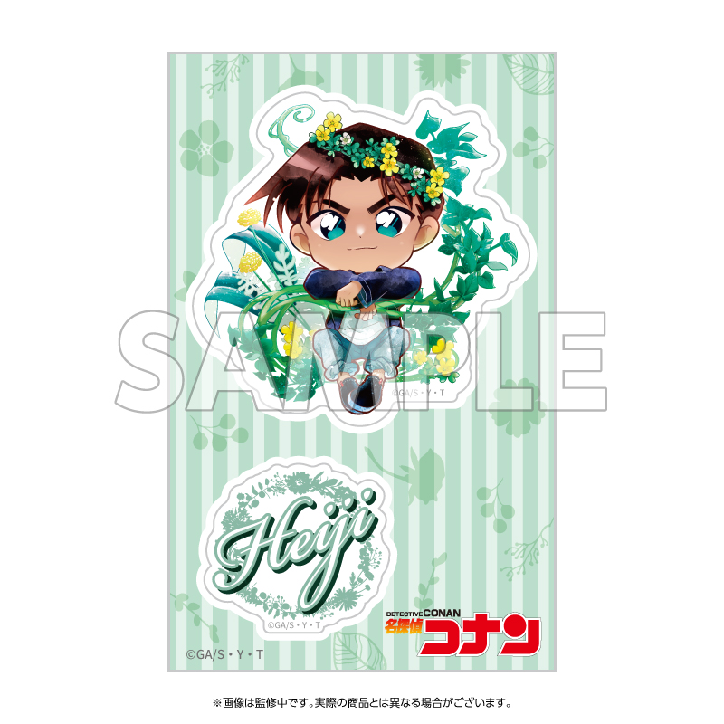 名探偵コナン クリアステッカー デフォルメ 花冠-flow in the wind-（平次）