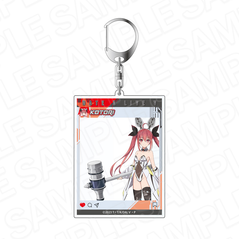 ＳＮＳ風アクリルキーホルダー　五河琴里　サイバーバニー　ｖｅｒ．