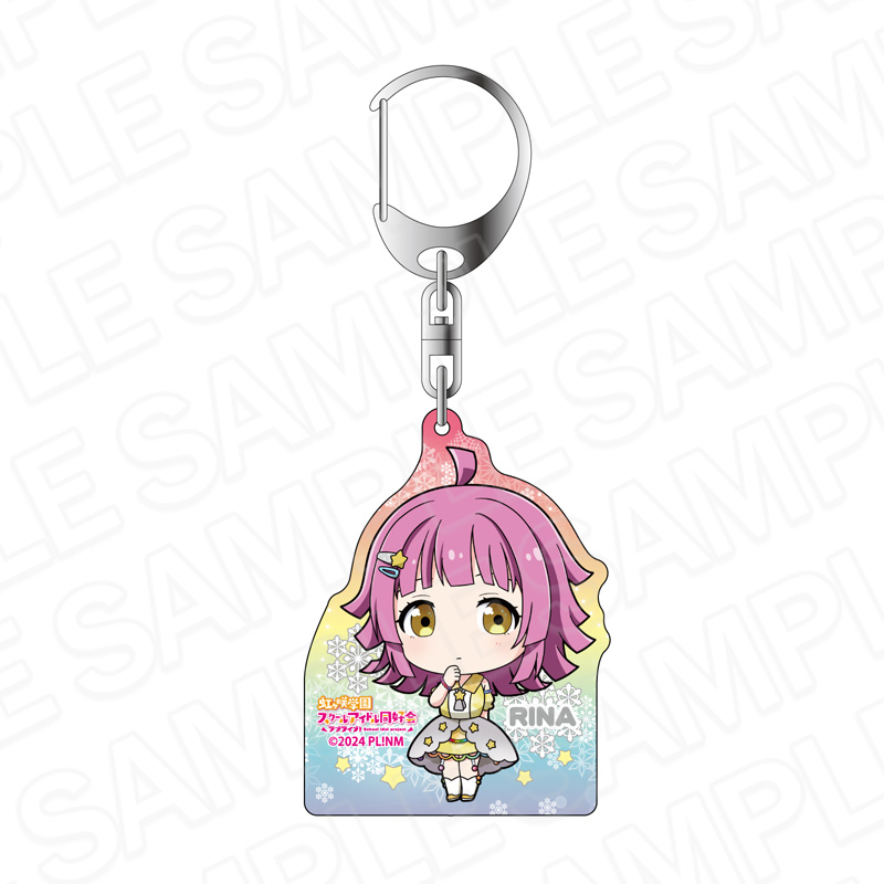 ホログラムキーホルダー　天王寺璃奈　イルミネーション　デフォルメ　ｖｅｒ．