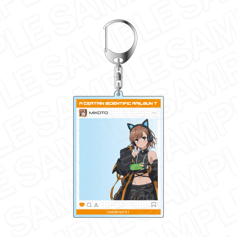 ＳＮＳ風アクリルキーホルダー　御坂美琴　ゲーミング　ｖｅｒ．