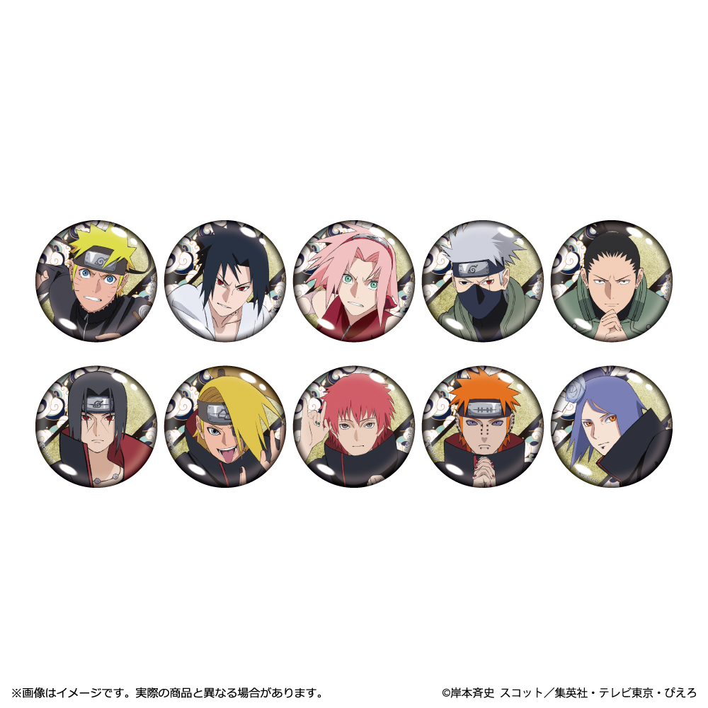 NARUTO-ナルト- 疾風伝 金屏風柄缶バッジ