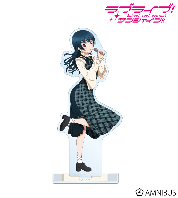 描き下ろし 津島 善子 チェックワンピース衣装ver. BIGアクリルスタンド