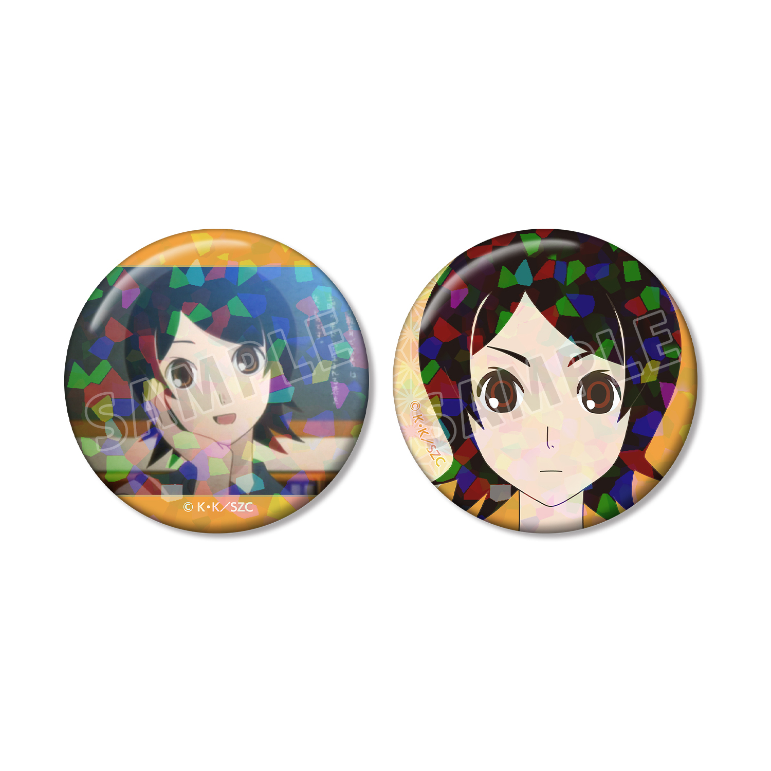さよなら絶望先生 日塔 奈美 ホログラム缶バッジ2個セット