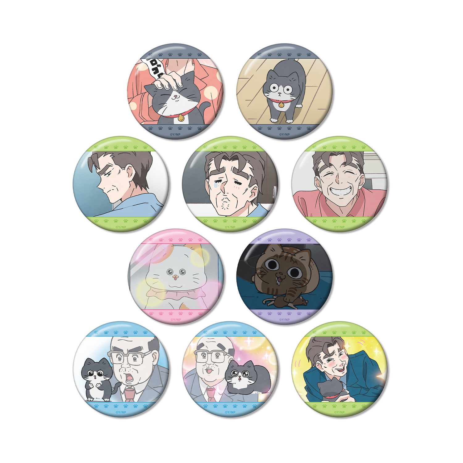 TVアニメ『ねこに転生したおじさん』 トレーディング場面写缶バッジ