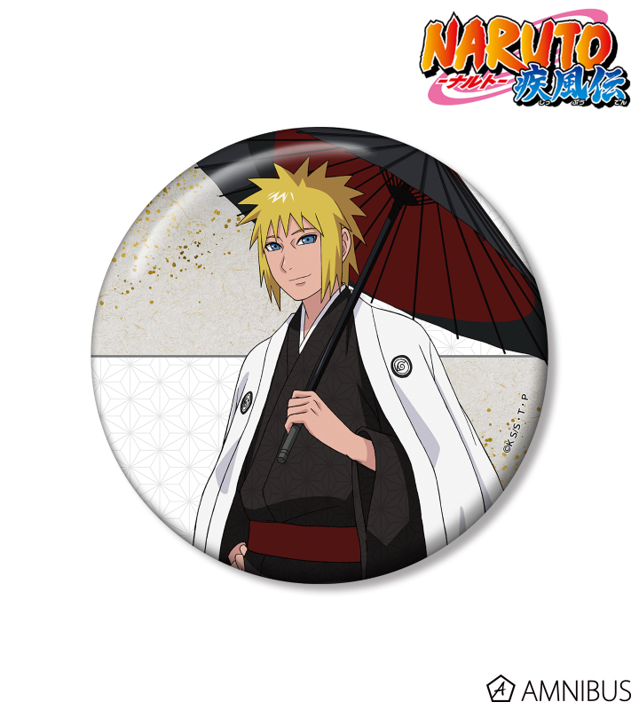 NARUTO-ナルト- 疾風伝 描き下ろし 波風ミナト 番傘和装ver. 100mm缶バッジ