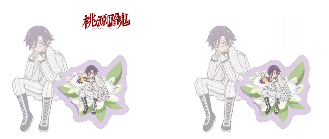 桃華月詠 Botania ダイカットステッカー