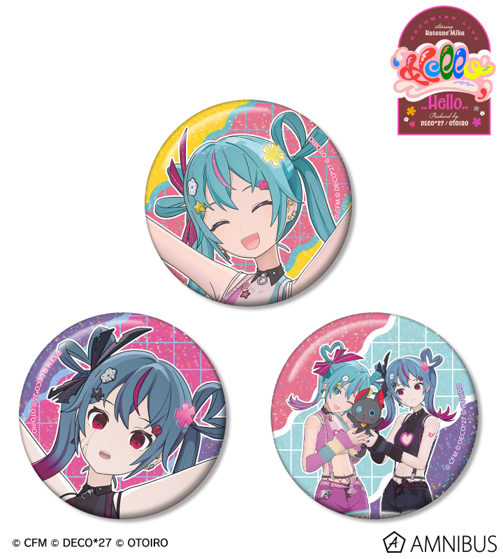 デコミク&にーにゃ ホログラム缶バッジ3個セット