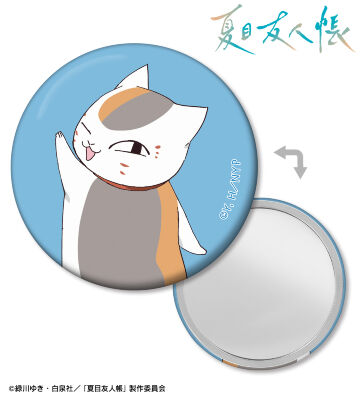 描き下ろしイラスト ニャンコ先生 B シャボン玉ver. 缶ミラー