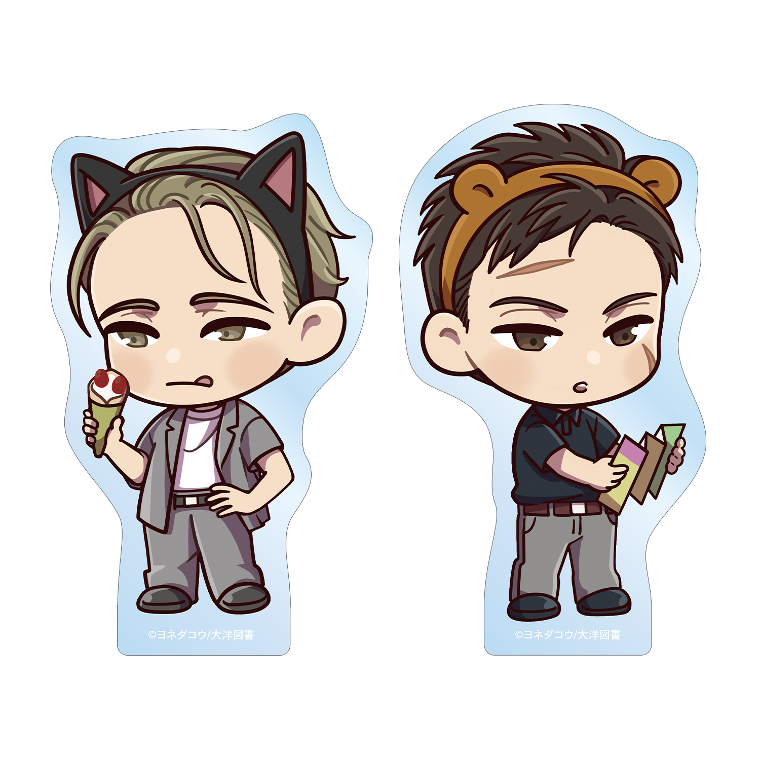 矢代&百目鬼 ちびキャラ テーマパークver. ダイカットステッカー2個セット