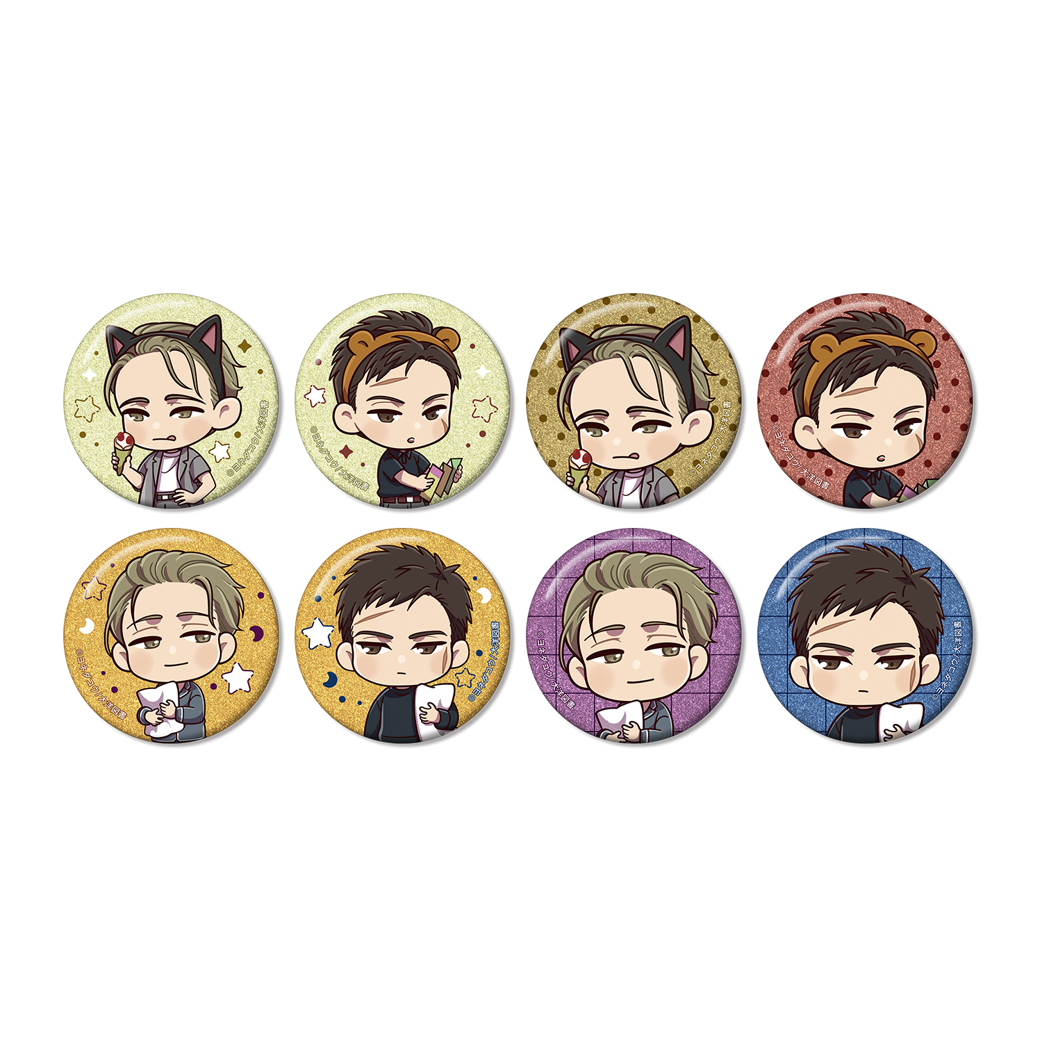 トレーディング ちびキャラ テーマパーク&ナイトウェアver. グリッター缶バッジ(単位/BOX)