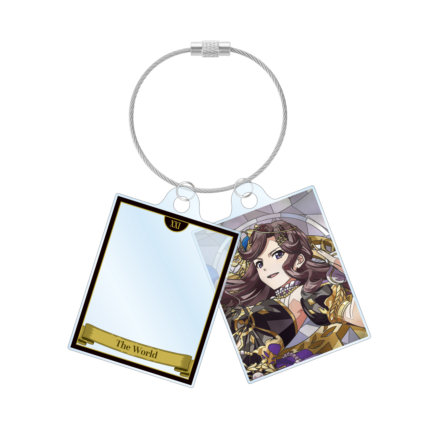 天堂 真矢 Aure Glass 2連ワイヤーアクリルキーホルダー