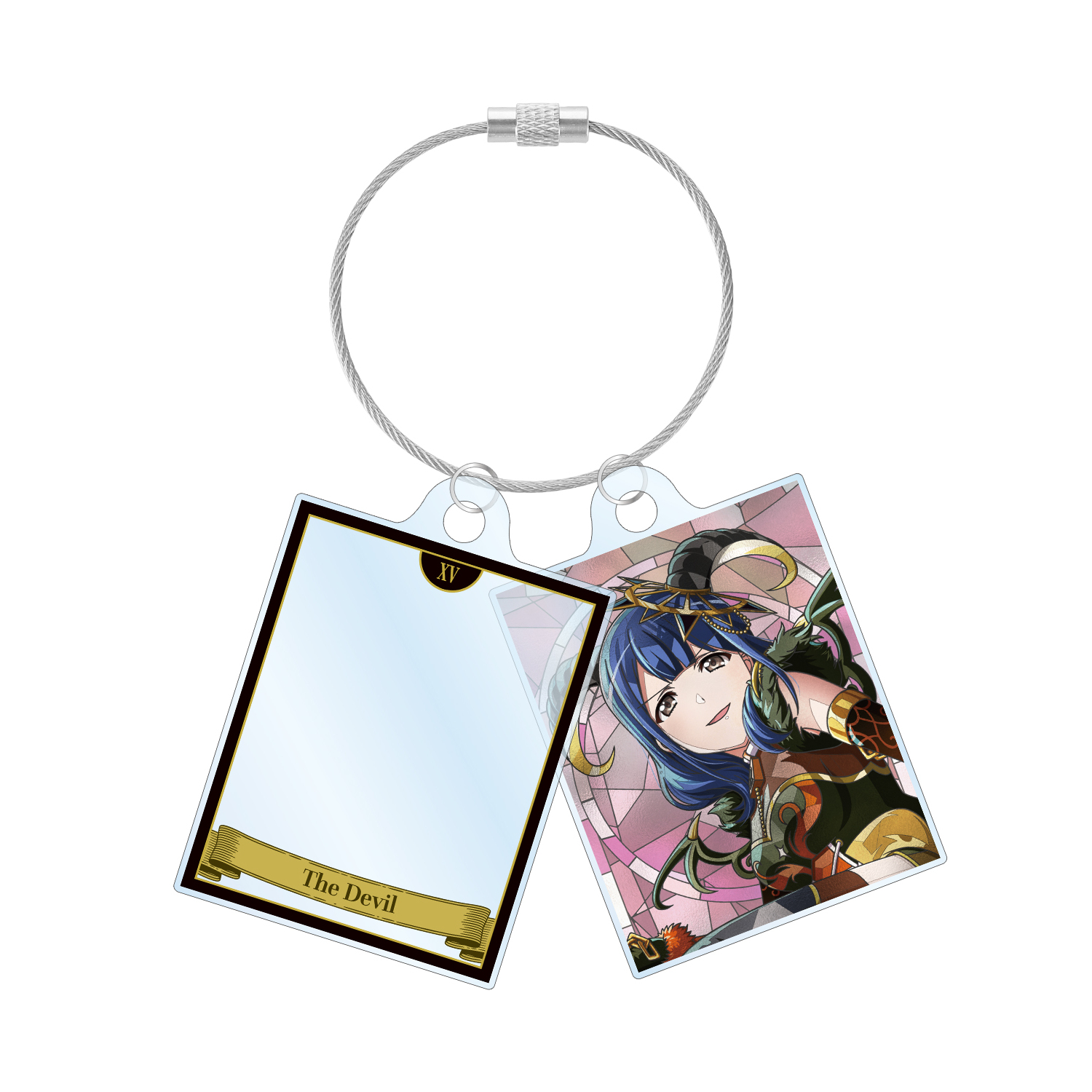 花柳 香子 Aure Glass 2連ワイヤーアクリルキーホルダー