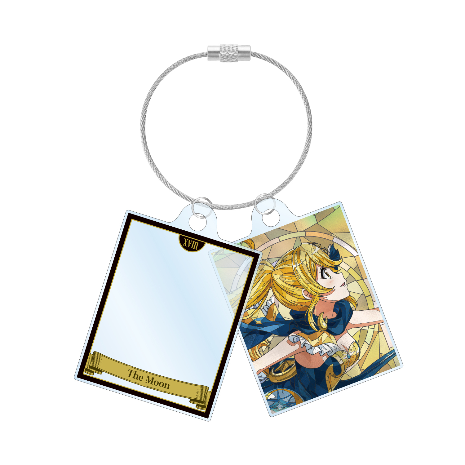 大月 あるる Aure Glass 2連ワイヤーアクリルキーホルダー