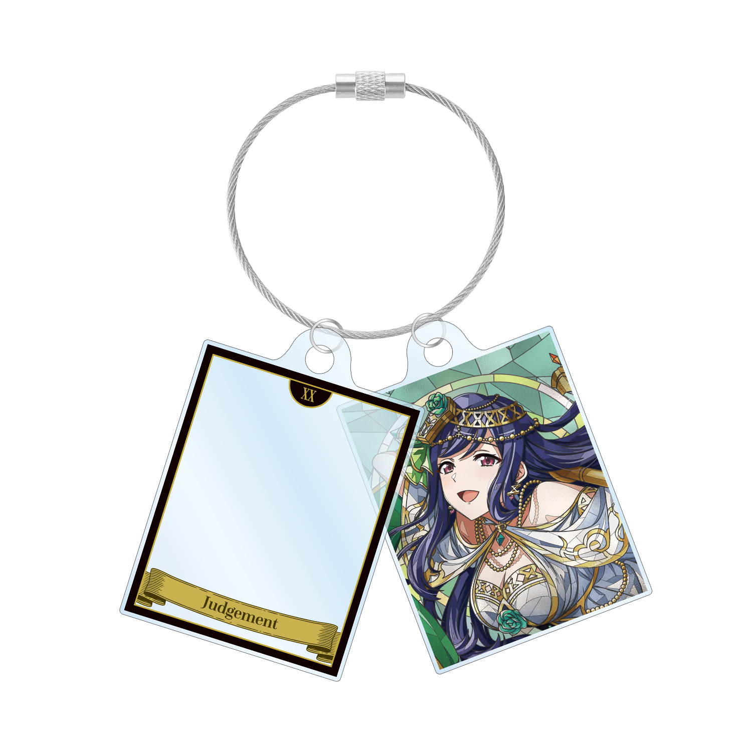 胡蝶 静羽 Aure Glass 2連ワイヤーアクリルキーホルダー