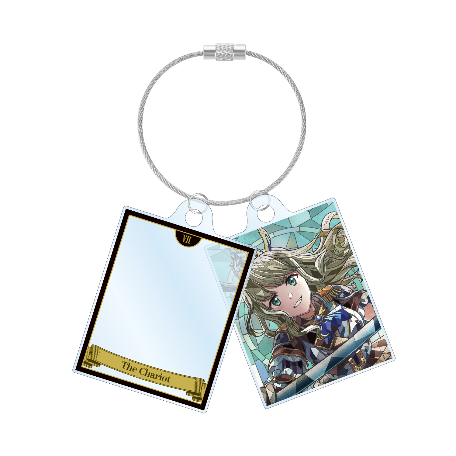 夢大路 栞 Aure Glass 2連ワイヤーアクリルキーホルダー