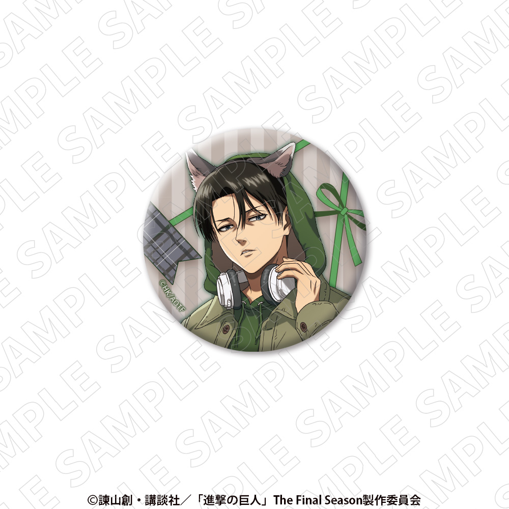 進撃の巨人　缶バッジ（リヴァイ）