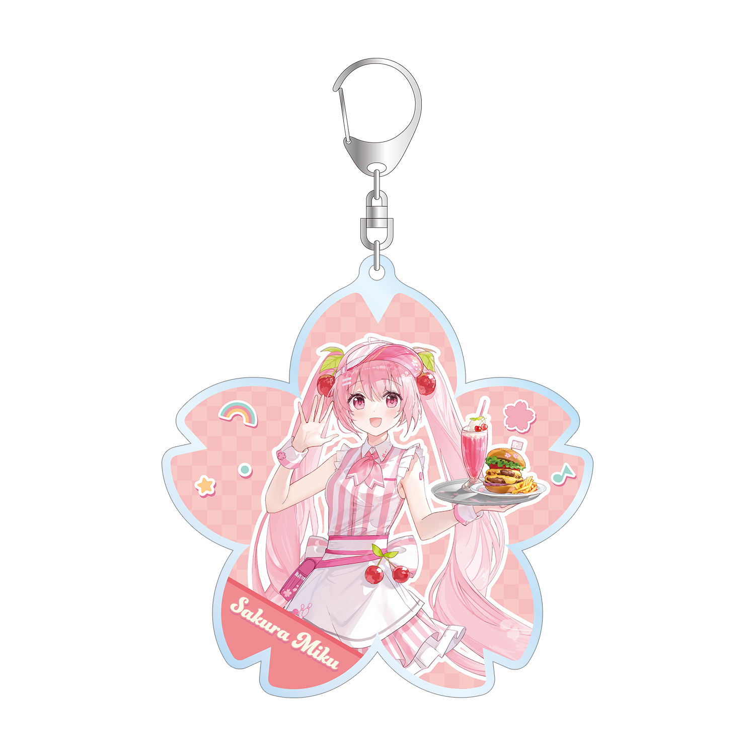 桜ミク 描き下ろし 桜ミク アメリカンダイナーver. Art by ふーみ BIGアクリルキーホルダー