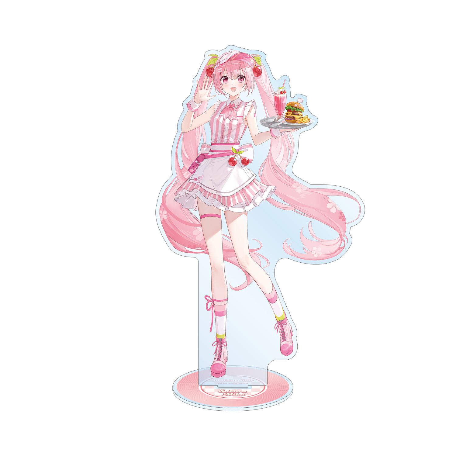 桜ミク 描き下ろし 桜ミク アメリカンダイナーver. Art by ふーみ BIGアクリルスタンド