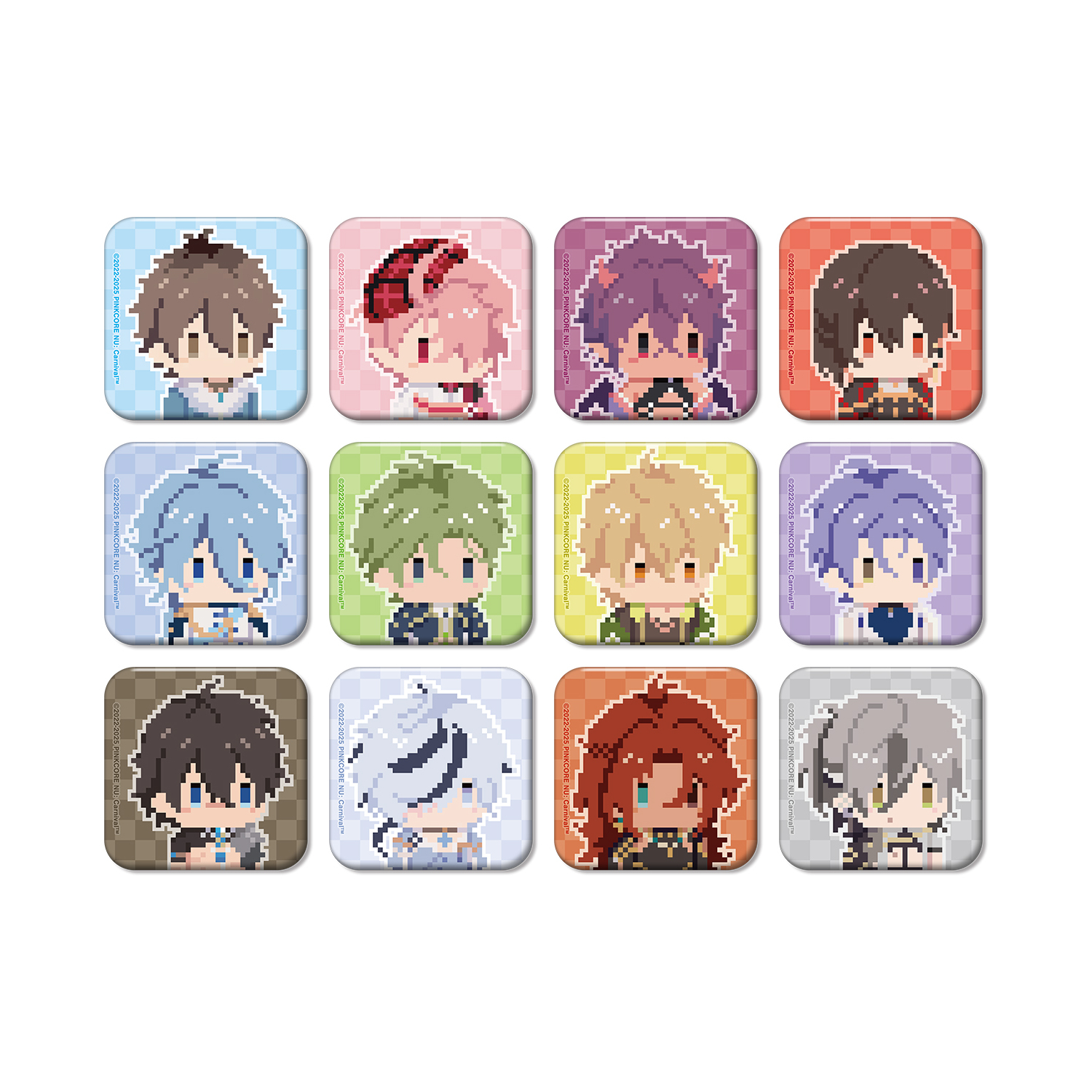 NU: カーニバル トレーディングドット絵スクエア缶バッジ