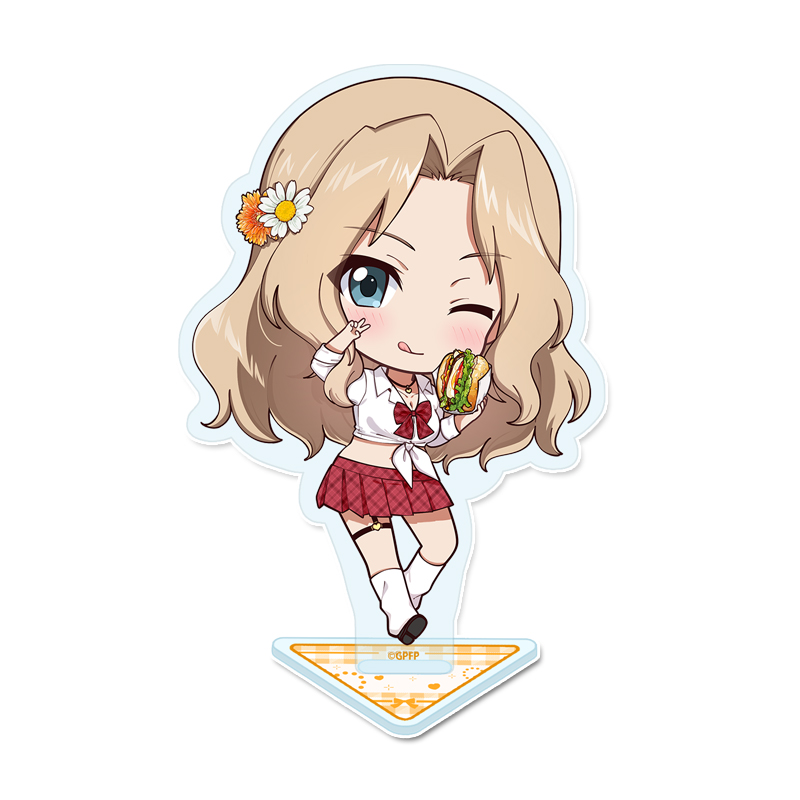 ガールズ＆パンツァー 最終章　ぷちちょこアクリルスタンド 【ケイ】ギャル制服ver.