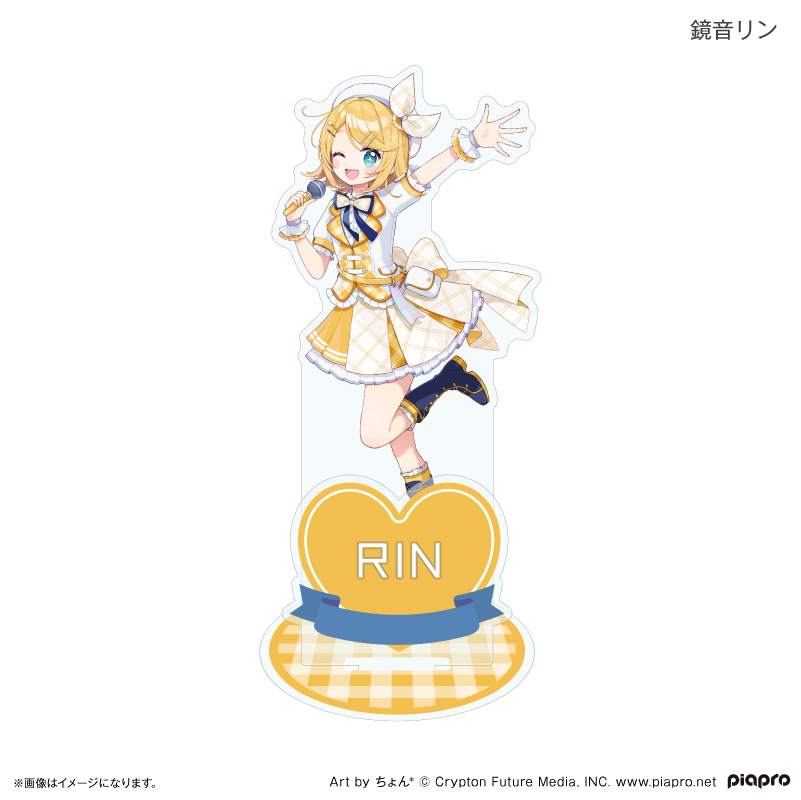 平成アイドル　アクリルスタンド　鏡音リン