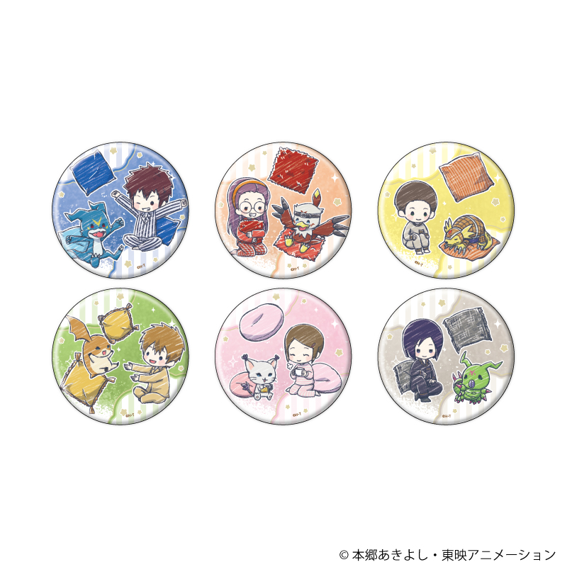 缶バッジ「デジモンアドベンチャー02」11/パジャマパーティーver. ブラインド(全6種)(グラフアートイラスト)