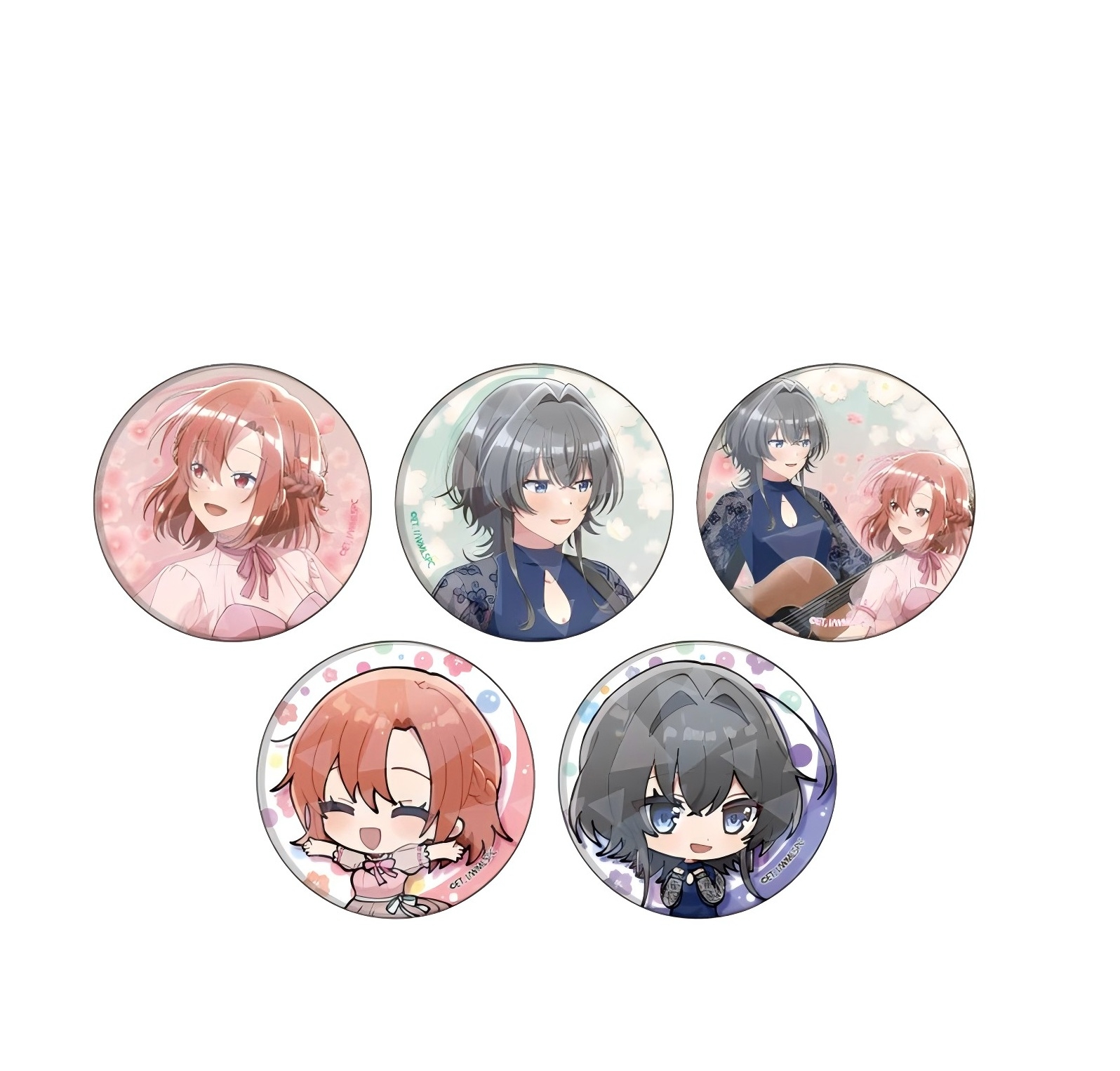 ホログラム缶バッジ(57mm)「TVアニメ『ささやくように恋を唄う』」01/ブラインド(全5種)(描き下ろし&描き起こしイラスト)