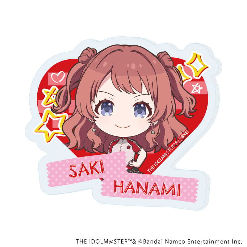 アクリルプレートバッジ「学園アイドルマスター」02/花海咲季 ストリートファッションver.(ミニキャライラスト)