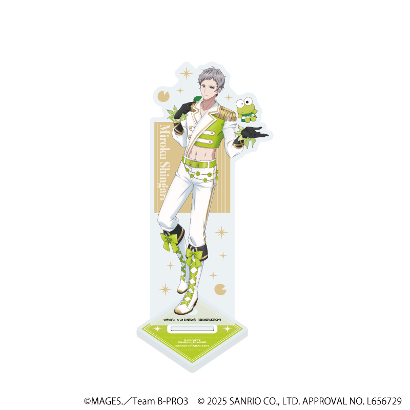 アクリルスタンド「B-PROJECT～熱烈＊ラブコール～×サンリオキャラクターズ」14/殿 弥勒×けろけろけろっぴ(等身イラスト)