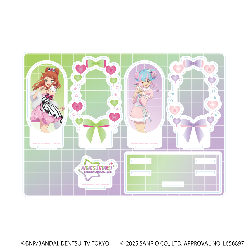 プレミアム アクリルジオラマプレート「アイカツスターズ！×サンリオキャラクターズ」02/B ver.(コラボイラスト(等身))