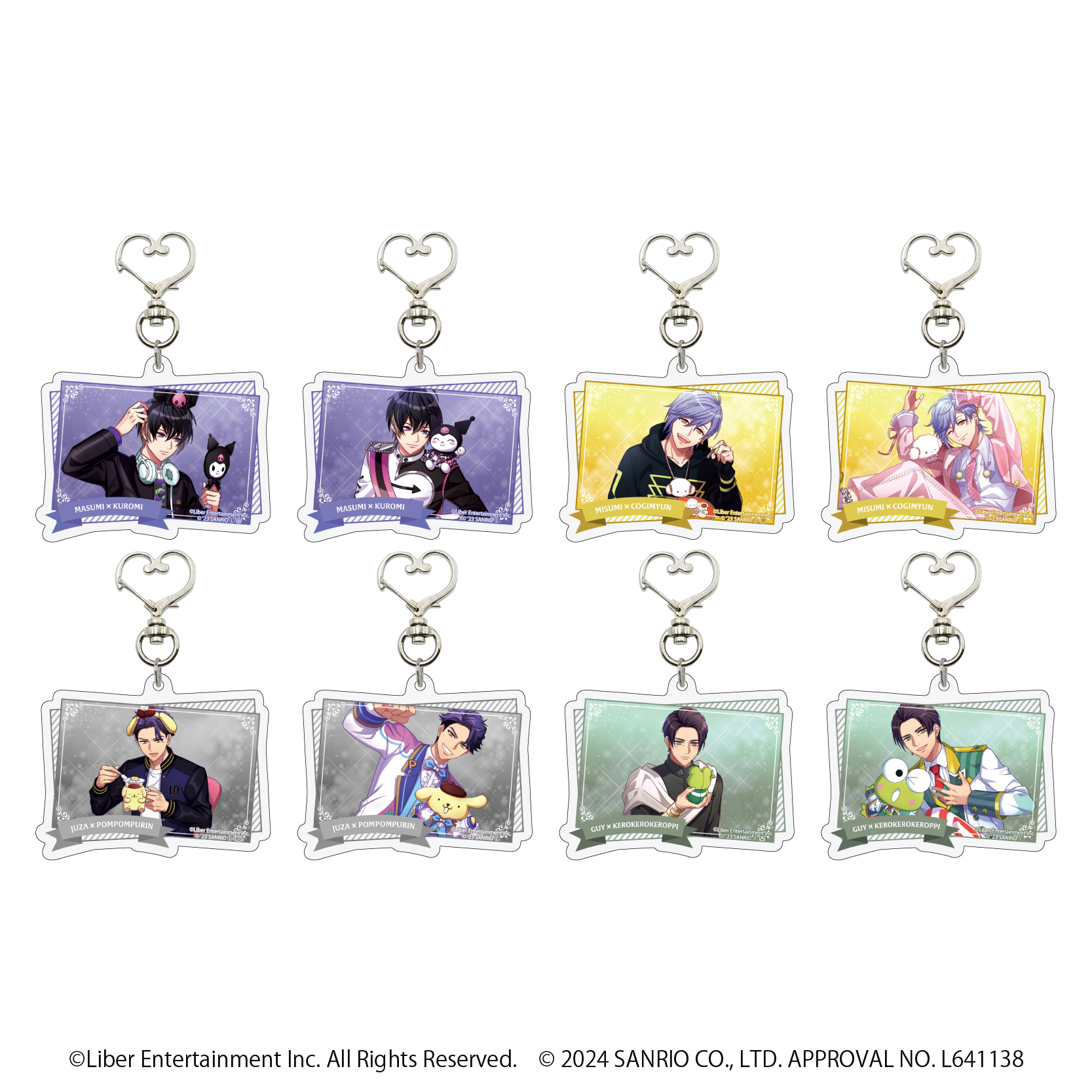 ハート形ナスカン付きアクリルキーホルダー「A3!×Sanrio characters」02/ブラインド(全8種)(公式イラスト)