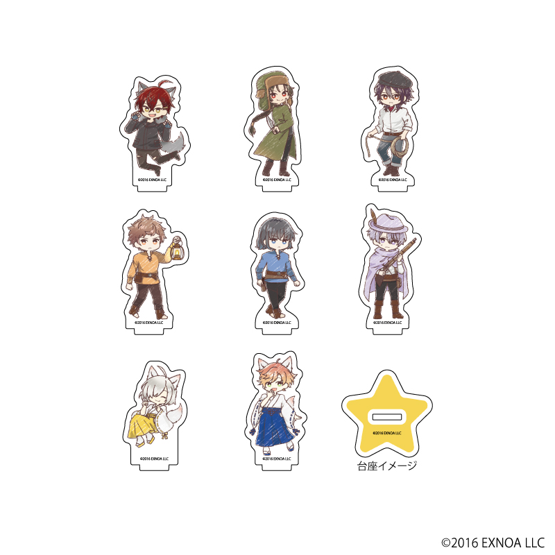 アクリルぷちスタンド「文豪とアルケミスト」12/人狼Ver. A ブラインド(全8種)(グラフアートイラスト)