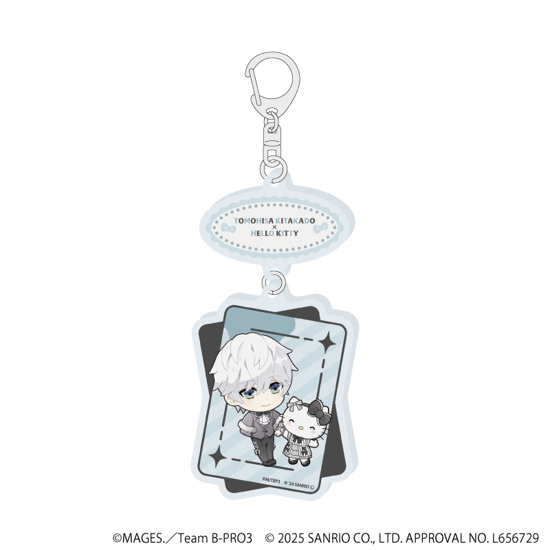 連結アクリルキーホルダー「B-PROJECT～熱烈＊ラブコール～×サンリオキャラクターズ」01/北門倫毘沙×ハローキティ(ミニキャライラスト)