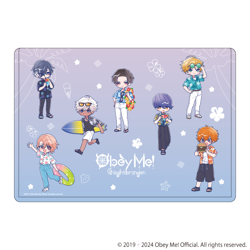 キャラクリアケース「Obey Me! Nightbringer」11/集合デザイン アロハver.(Candy artイラスト)