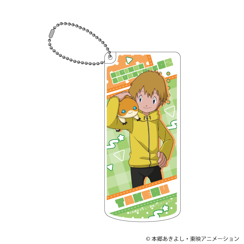 スライド式小物ケース「デジモンアドベンチャー02」17/高石タケル&パタモン ぬいぐるみver.(描き下ろしイラスト)